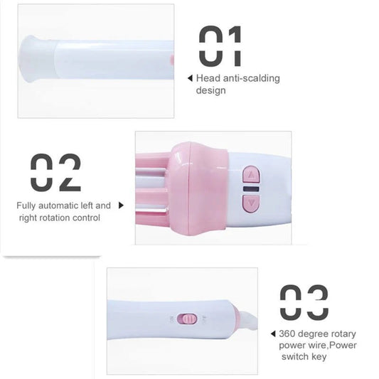 Beauty Hair Styling Brush – A 2-in-1 electric hot air brush for smoothing, curling, and volumizing hair with included clips and comb for salon-style results at home.